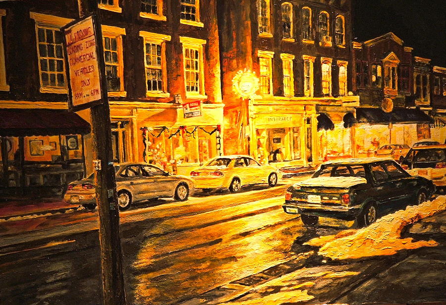 900x616 Lexington Street Light Painting By Thomas Akers - Street Light Painting