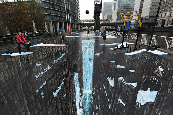 605x403 World's Largest 3d Street Painting Bored Panda - Street Painting
