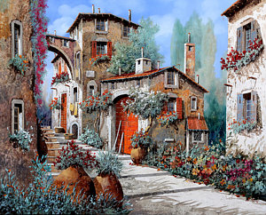300x242 Italian Street Scene Paintings Fine Art America - Street Scene Painting