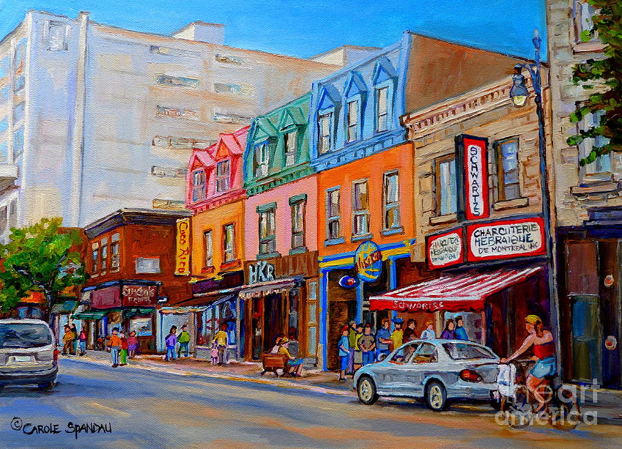 Street Scene Painting At PaintingValley.com | Explore Collection Of ...