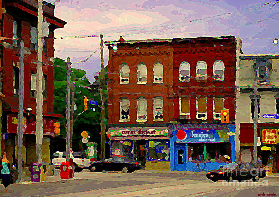 900x637 Toronto Street Scene Paintings Lennies Whole Foods Grocery - Street Scene Painting
