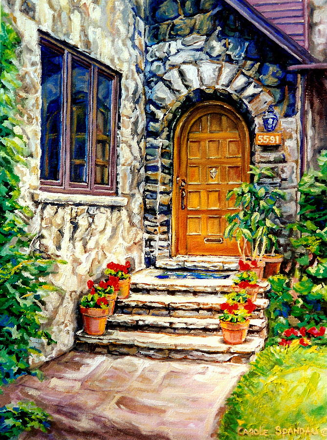 669x900 Westmount Montreal Street Scene Painting By Carole Spandau - Street Scene Painting