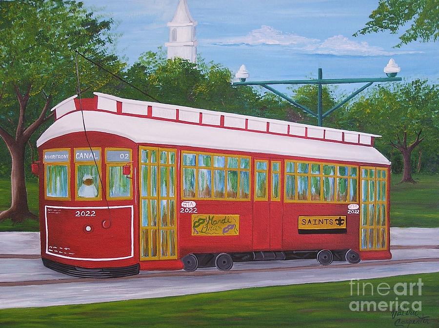 900x673 New Orleans Streetcar Painting By Valerie Carpenter - Streetcar New Orleans Painting