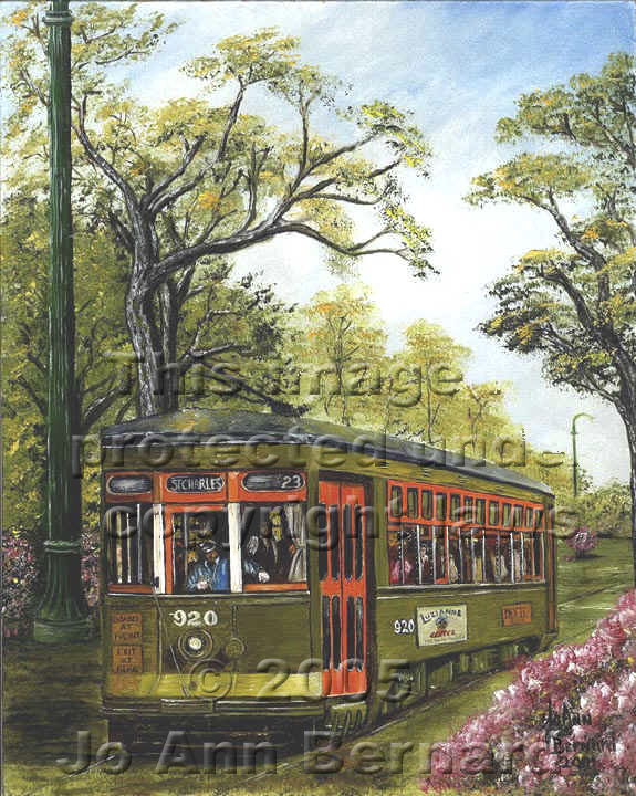 575x720 Streetcar Paintings And Prints, Original Paintings By Louisiana - Streetcar New Orleans Painting