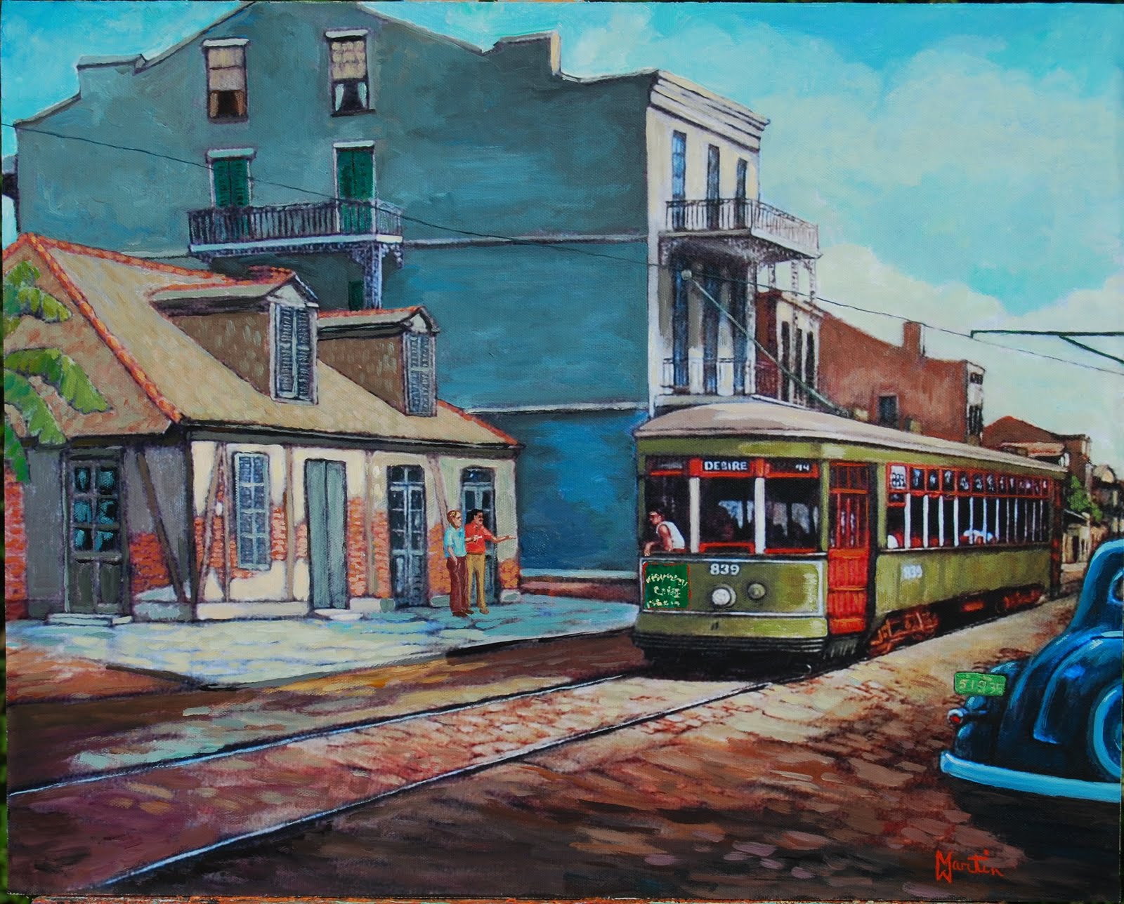 1600x1288 Art By Martin St Charles Street Car 16x20 Prints Available - Streetcar New Orleans Painting