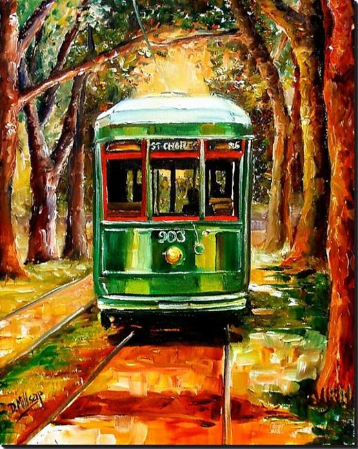 519x650 The St. Charles Streetcar Line - Streetcar New Orleans Painting