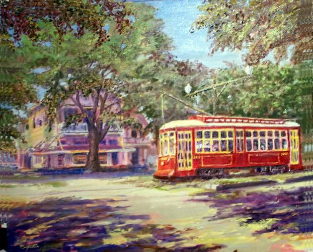 622x500 Painting Gallery New Orleans Paintings H. Eric Hartman - Streetcar Painting