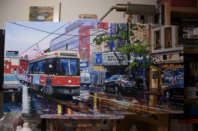640x424 Rick Taylor Studio - Streetcar Painting