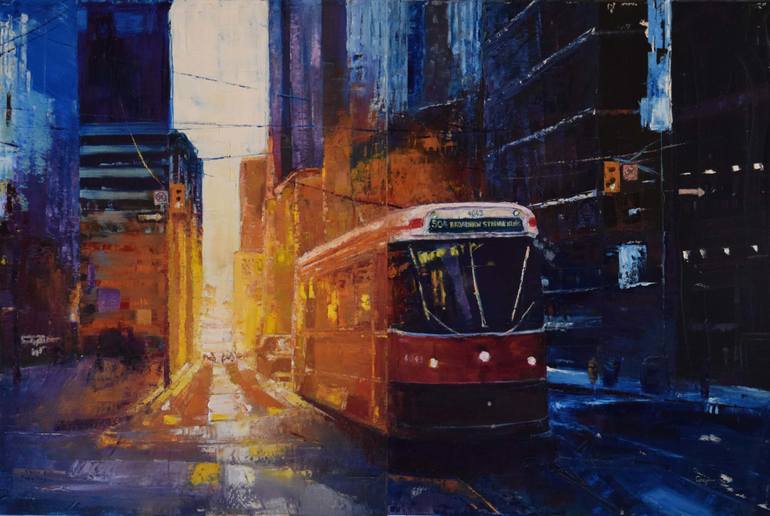 770x516 Saatchi Art Transposition - Streetcar Painting