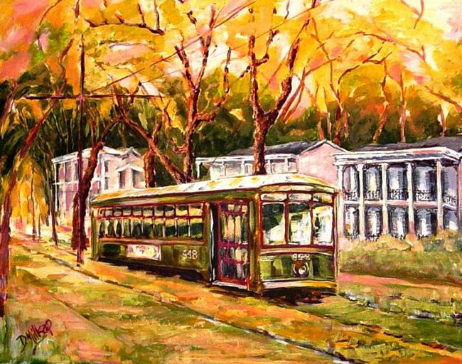 650x512 Streetcar On St. Charles Avenue - Streetcar Painting