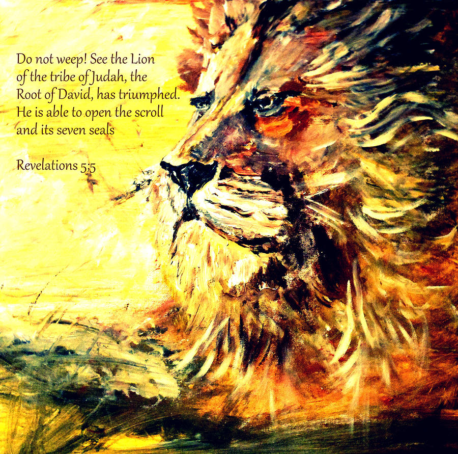 900x891 Lion Of Judah Strength Painting By Amanda Dinan - Strength Painting