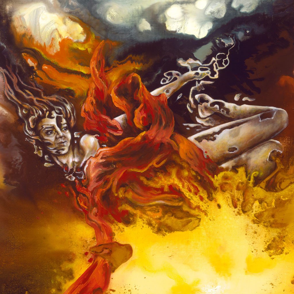 1024x1024 Surreal Figurative Abstract Woman Painting - Strength Painting