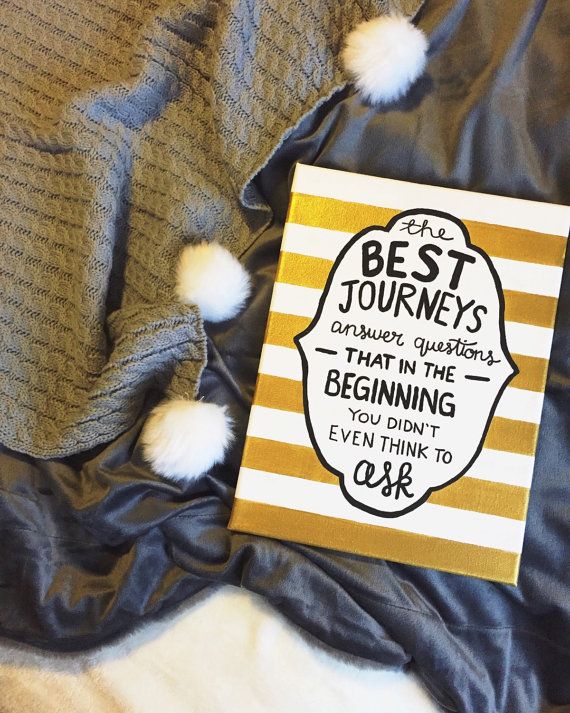 570x713 The Best Journeys In Life - Striped Canvas Painting