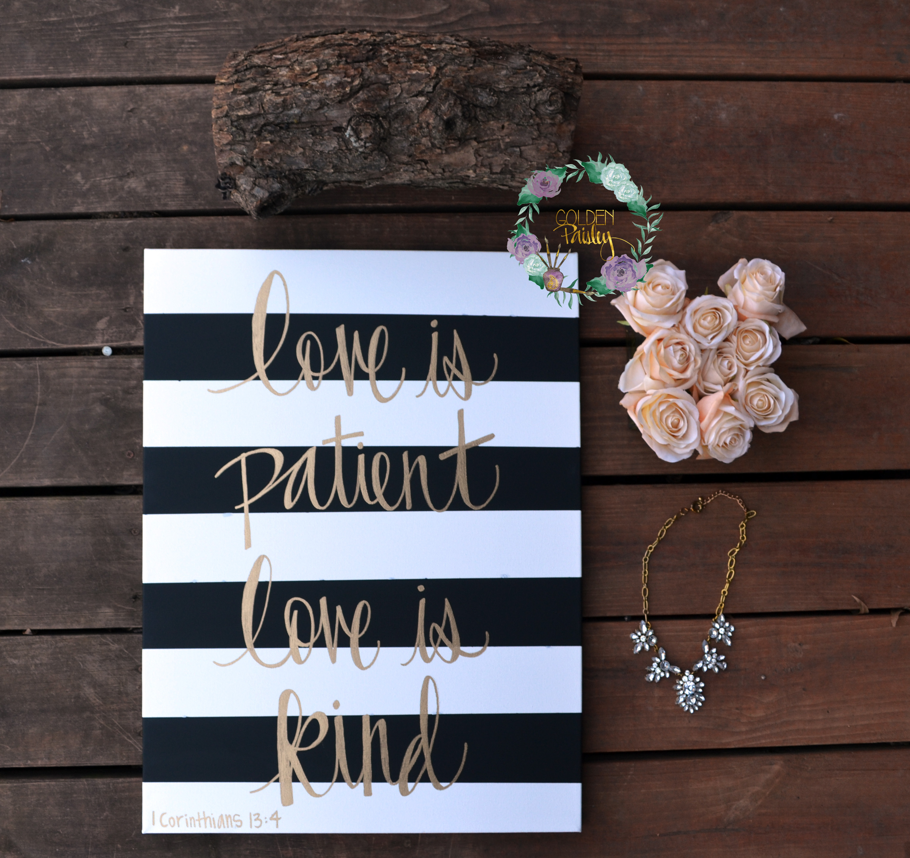 3040x2868 Black White Striped Bible Verse Painting Is - Striped Canvas Painting