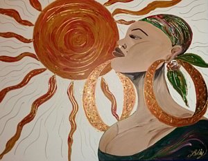 300x233 Strong Black Woman Paintings - Strong Black Woman Painting