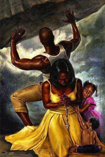 402x600 Be Hide Ever Strong Man There Is A Praying Woman My Love - Strong Black Woman Painting