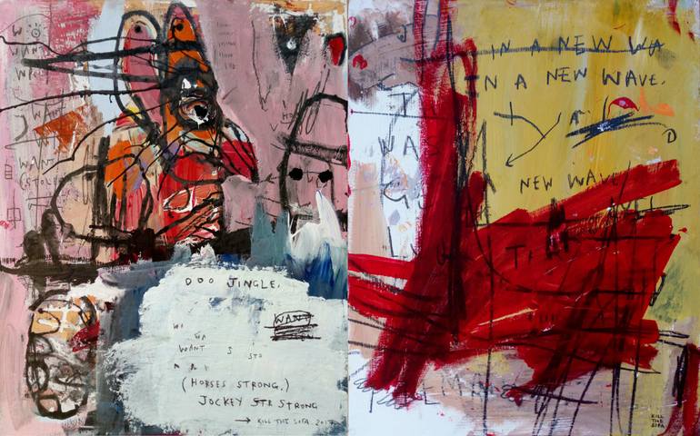 770x480 Saatchi Art In A New Wave (Horses Strong). Jockey Strong - Strong Painting