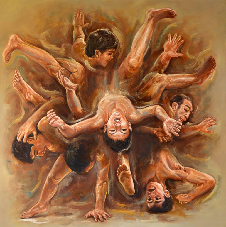 770x774 Saatchi Art Struggle Painting By A F R I A N I - Struggle Painting