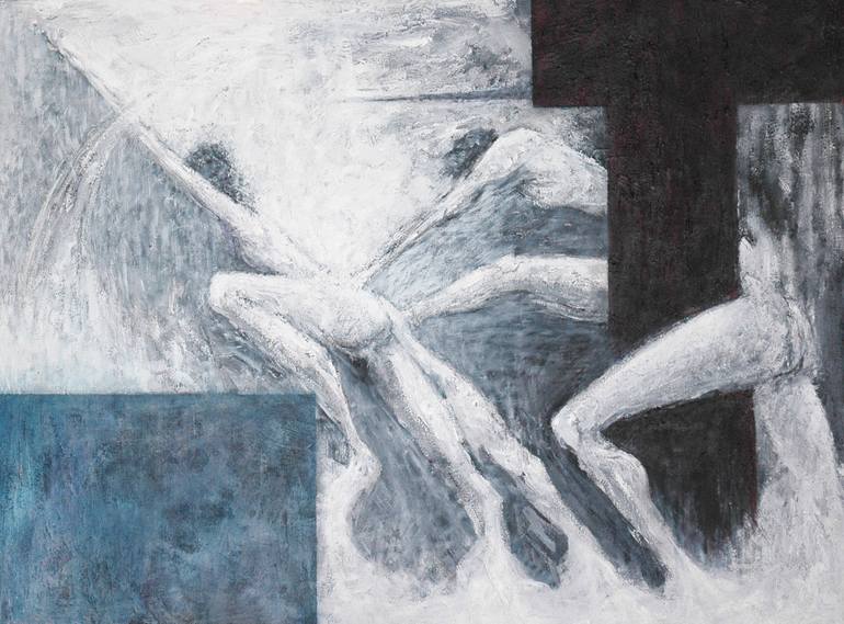 770x569 Saatchi Art Struggle Painting By Wayne Carlisi - Struggle Painting