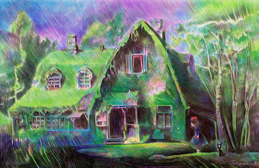 880x573 Image - Studio Ghibli Painting