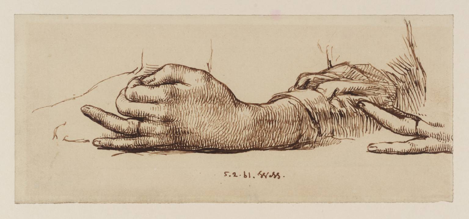 1536x718 Study Of Hands', William Mulready, 1861 Tate - Study Of Hands Painting