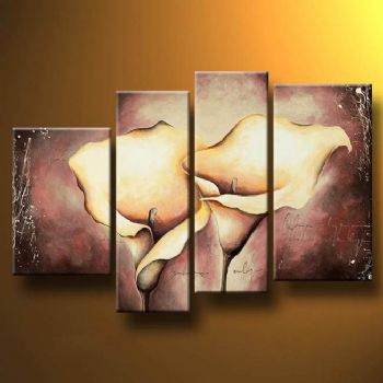 350x350 Stylish Callas Modern Canvas Art Wall Decor Floral Oil Painting - Stylish Painting
