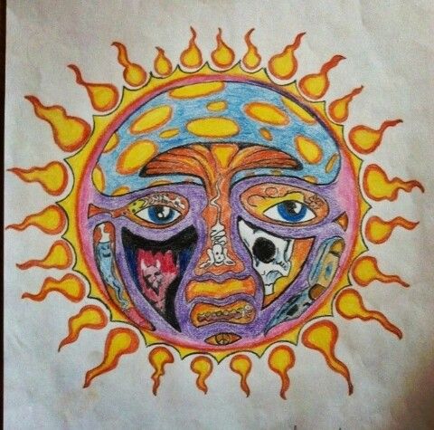 480x475 Sublime Sun Drawn With Colored Pencils My Artwork - Sublime Sun Painting