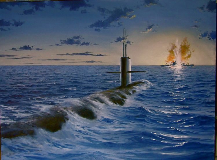 Submarine Painting at PaintingValley.com | Explore collection of ...