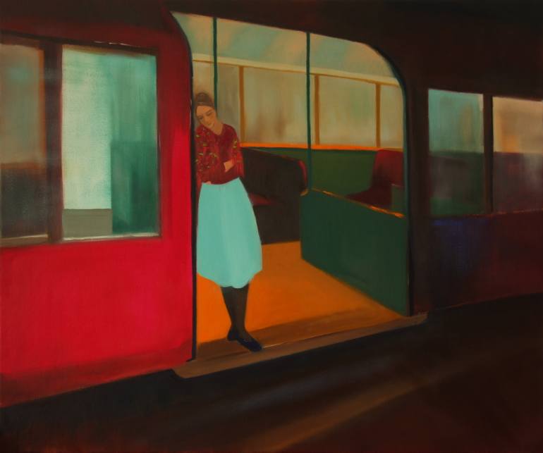 770x643 Saatchi Art On The Subway Painting By Marta Zamarska - Subway Painting