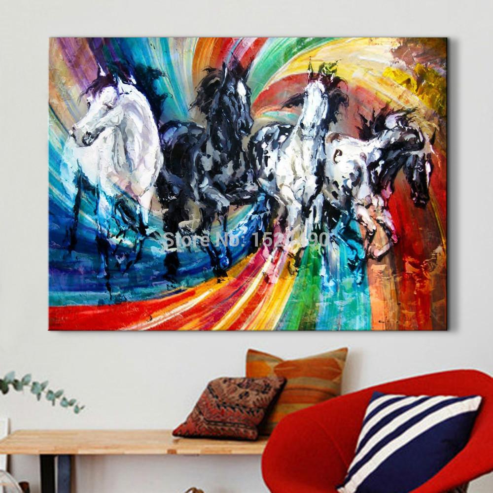 1000x1000 Hand Painted Animal Paintings For Room Decor Horse Instant Success - Success Painting