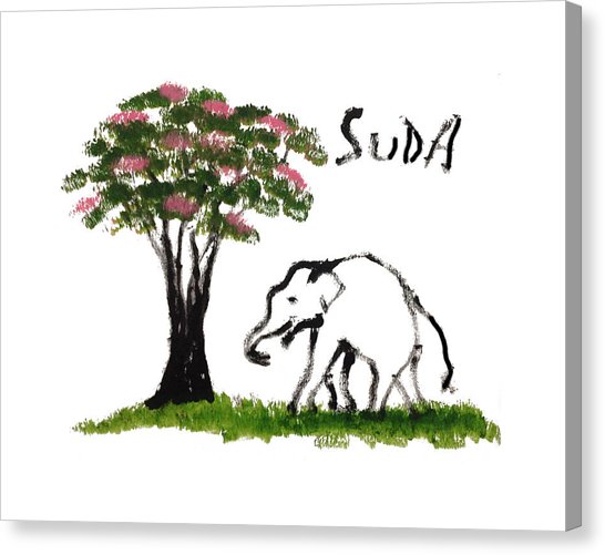 546x501 Suda Art Fine Art America - Suda The Elephant Painting