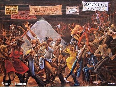 450x336 Sugar Shack By Ernie Barnes October Gallery - Sugar Shack Painting