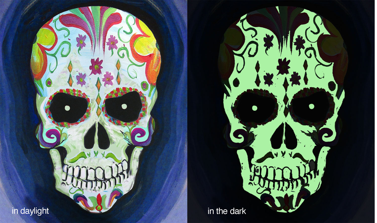 Sugar Skull Painting at PaintingValley.com | Explore collection of ...