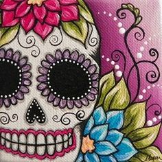 236x236 Sugar Skull Painting Dia De Los Muertos Sugar - Sugar Skull Painting