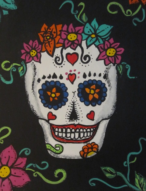 480x628 Tgi Fridays Central Islip 10182017 Paint Nite Event - Sugar Skull Painting