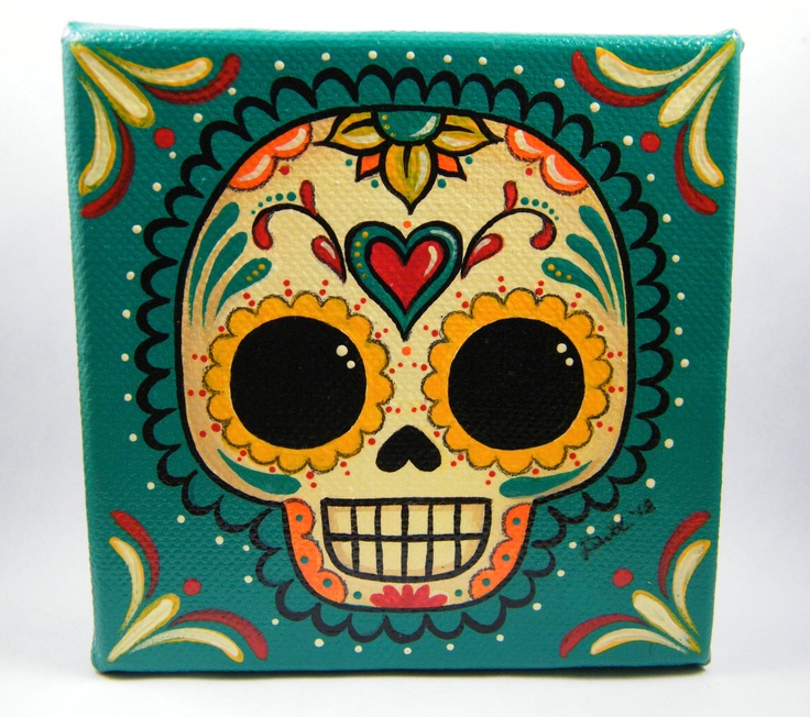 736x652 The 727 Best Day Of Dead Images On Sugar Skull, Sugar - Sugar Skull Painting