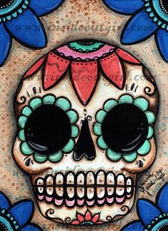 236x324 Canvas. You Should Paint One Of These! Inspirations - Sugar Skull Painting