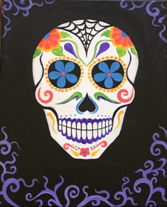 235x292 Sugar Skull Canvas Painting Register Now!! - Sugar Skull Painting Canvas