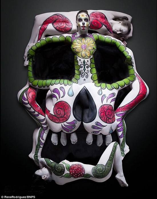 550x700 2014 May Archive Skullspiration - Sugar Skull Woman Painting