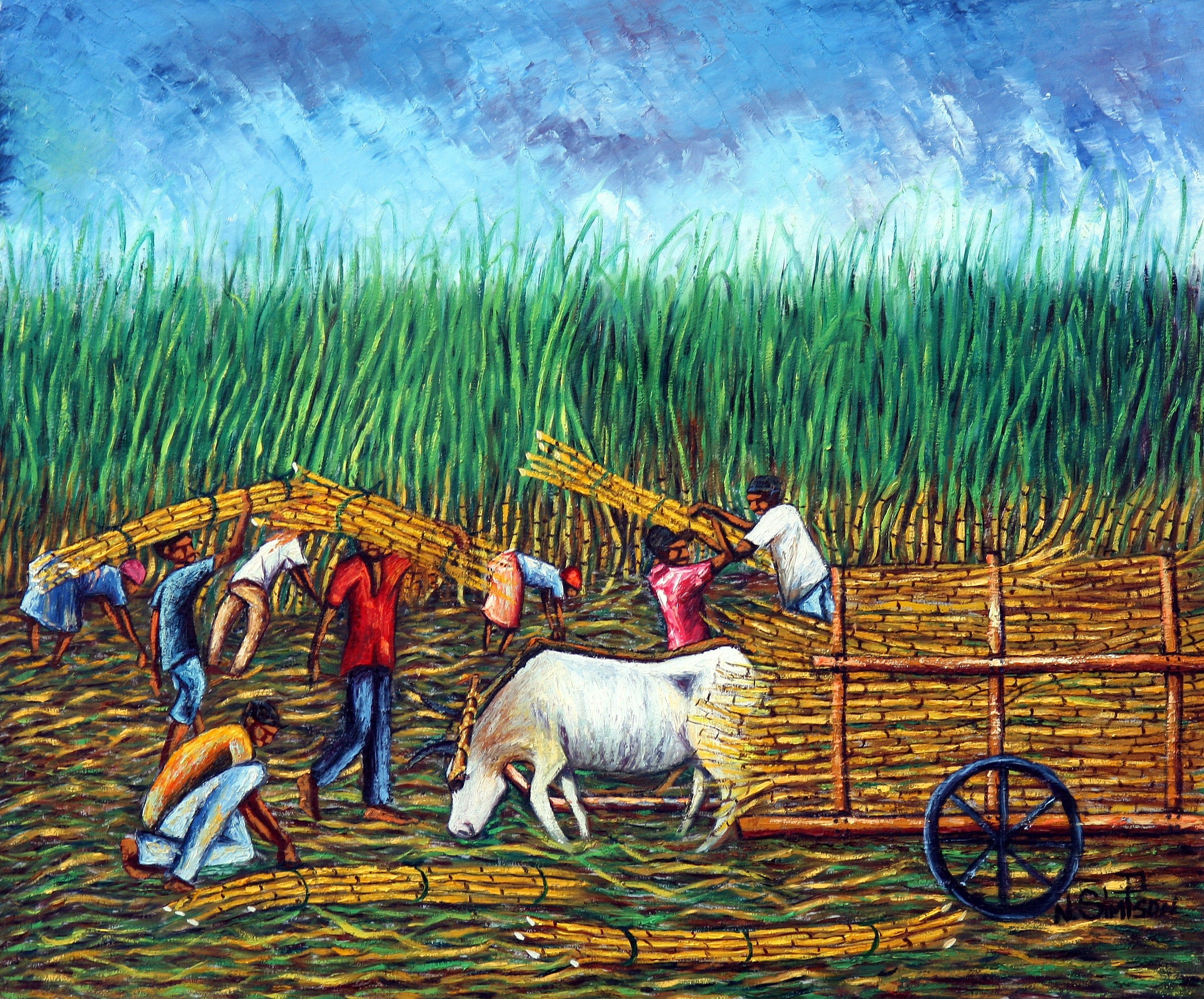 Sugarcane Painting at PaintingValley.com | Explore collection of ...