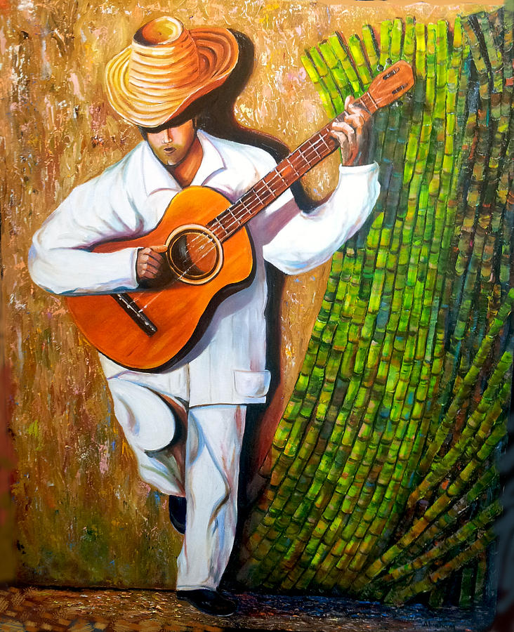 732x900 Sugarcane Worker Painting By Jose Manuel Abraham - Sugarcane Painting