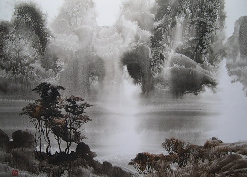 500x359 Beauty Will Save, Viola, Beauty In Everything - Suiboku Painting