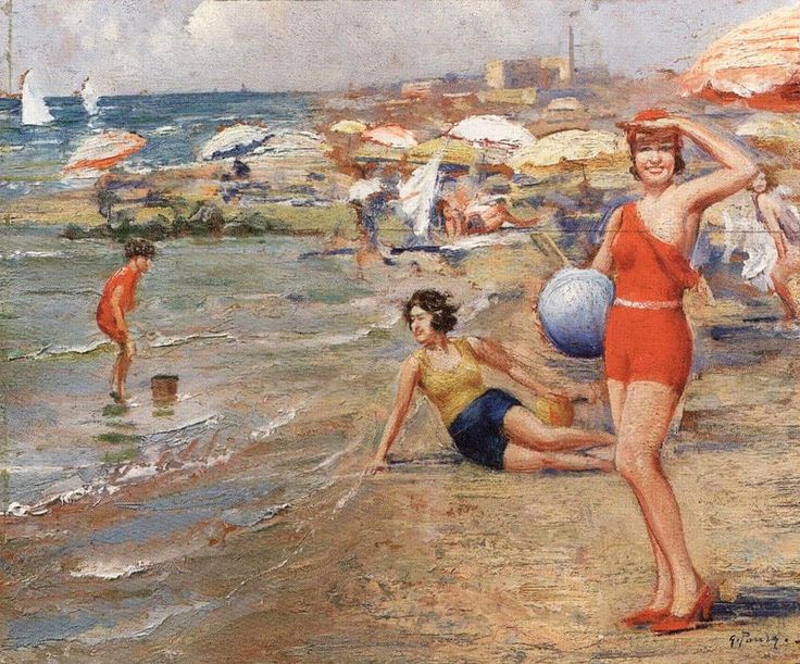 736x611 The 140 Best La Mer Images On At The Beach, Vintage - Sulla Painting