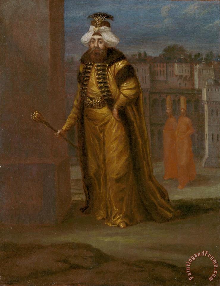 740x960 Jean Baptiste Vanmour Sultan Mahmud I Painting - Sultan Painting