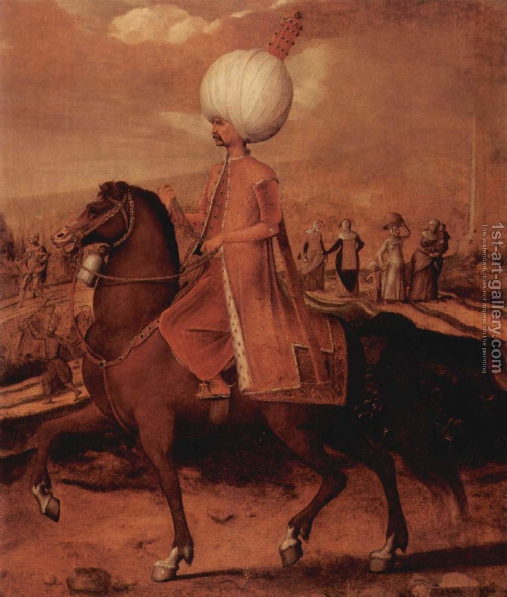 1000x1177 Ottoman Dignitaries On Horseback (Sultan Suleyman Ii, - Sultan Painting