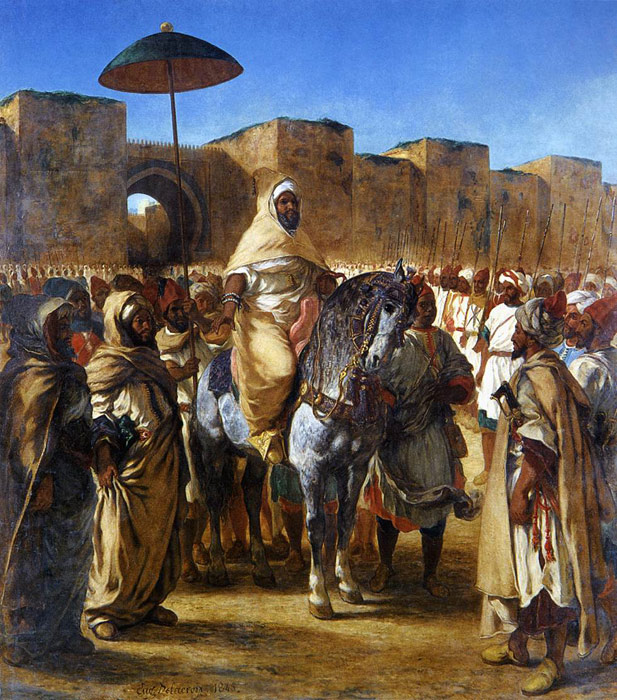 617x700 The Sultan Of Morocco And His Entourage, 1845 - Sultan Painting