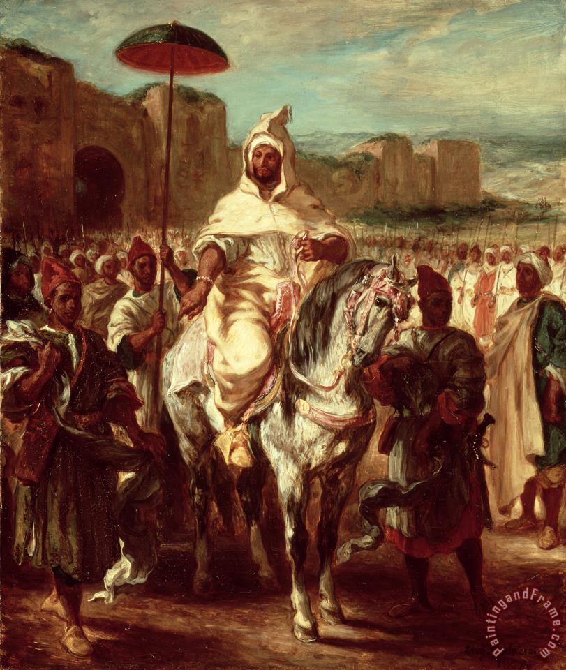 811x960 Eugene Delacroix Abd Ar Rahman, Sultan Of Morocco Painting - Sultan Painting