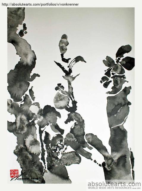 478x640 Walther Von Krenner Artwork Abstract Sumi E Original Painting - Sumi Painting