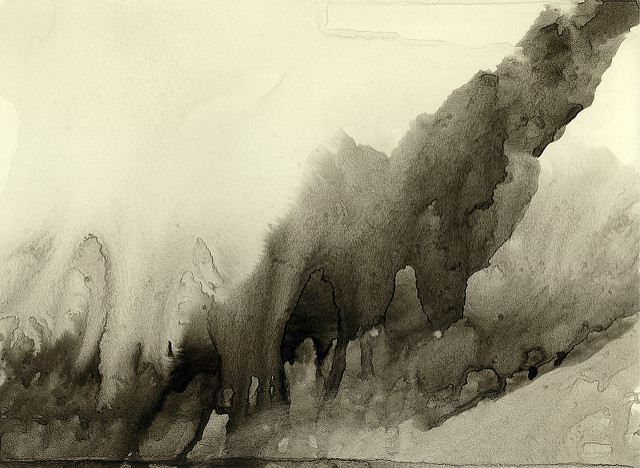 640x468 Sumi E David Adams - Sumi Painting Mountains