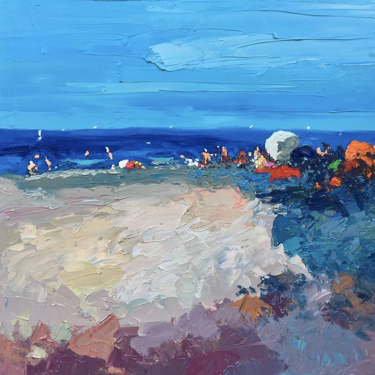770x770 Saatchi Art Summer Beach Painting By Agostino Veroni - Summer Beach Painting